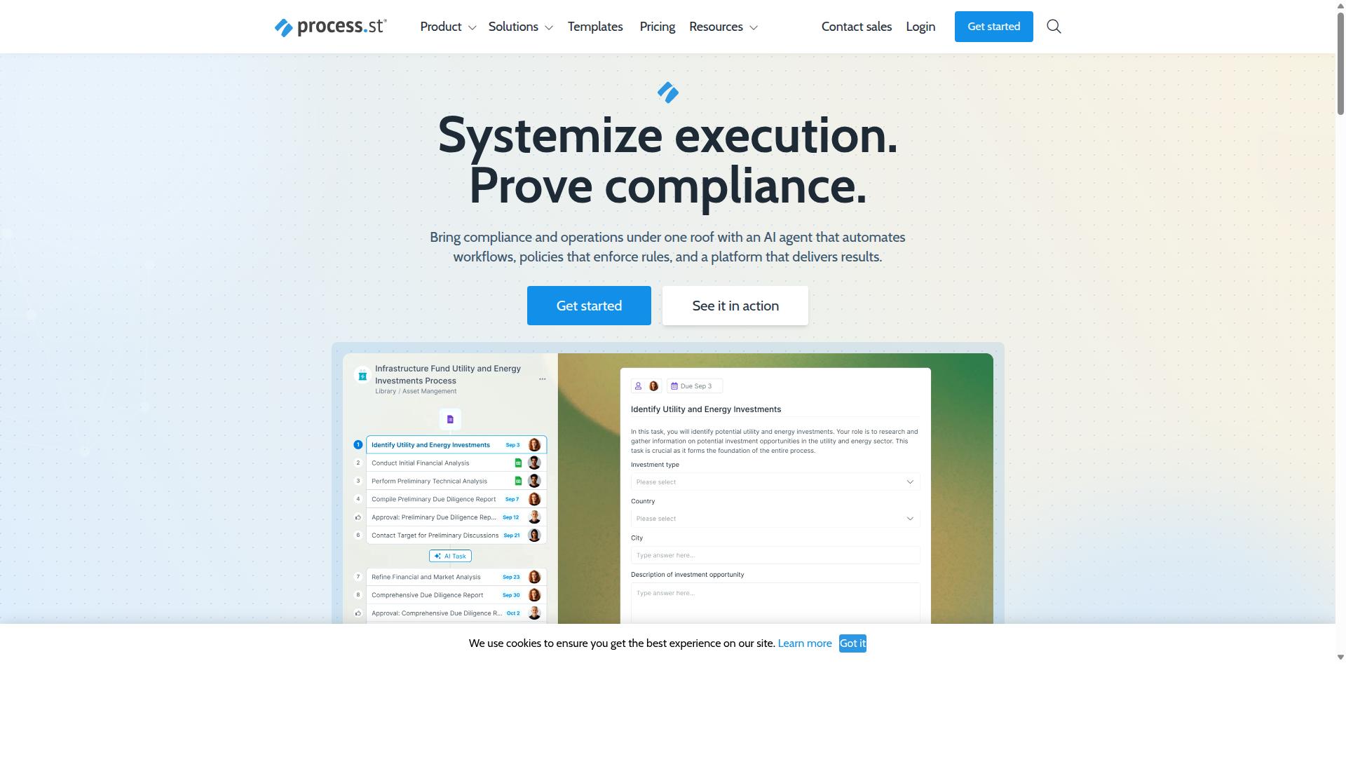 Process Street for Dedicated Customer Support website